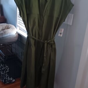 Ophelia & Co. Olive Green Midi Dress